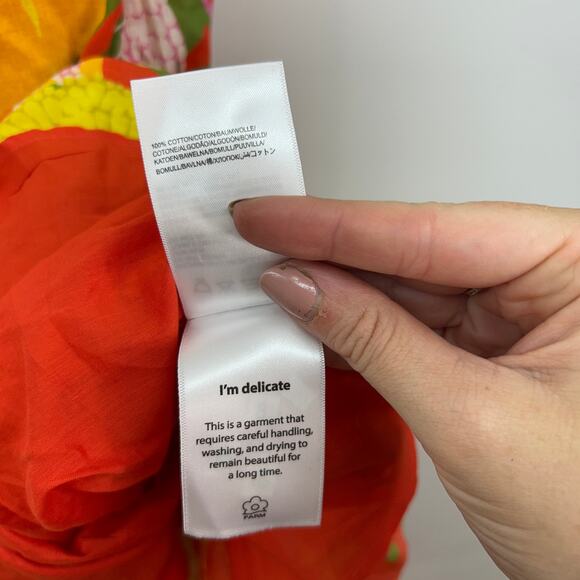 $275 Farm Rio Colorful Flower Floral Long Maxi Dress Medium Boho Vacation - Picture 9 of 9